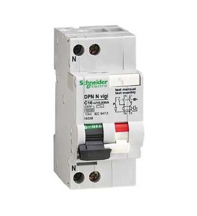 19654 Modulární jistič DPN N Vigi, 1p+N, 13A, char. B, 30mA, Schneider Electric