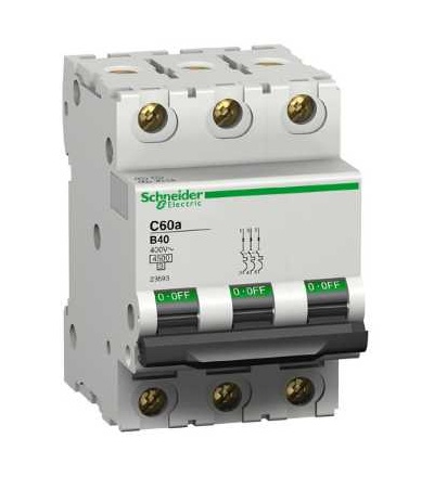 23590 Modulární jistič C60a, 3p, 20A, char. B, Schneider Electric