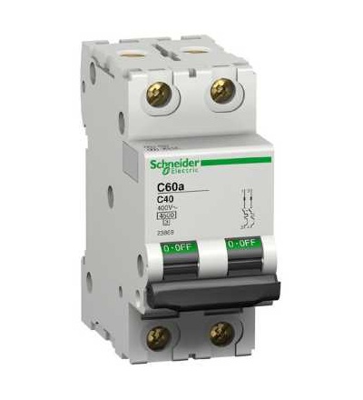 23809 Modulární jistič C60a, 2p, 4A, char. C, Schneider Electric