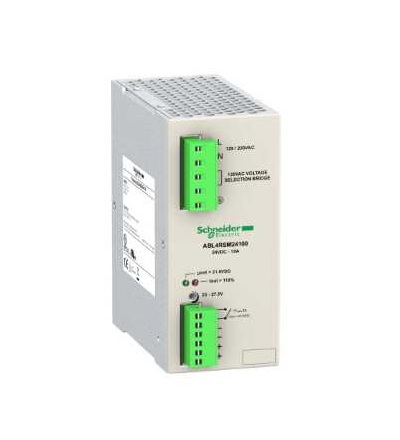 ABL4RSM24100 Regulovaný spínaný zdroj, 1 nebo 2 fáz., 120..230 V AC, 24 V, 10A, Schneider Electric