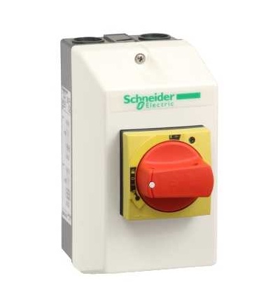GV2PC02 TeSys GV2, skříňka pro TeSys GV2p/L, červená rukojeť, IP65, Schneider Electric