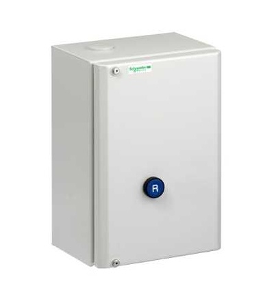 LE2D50AQ7A05 TeSys LE, reverzační spouštěč ve skříňce, 50A, 380 V AC cívka, reset, Schneider Electric