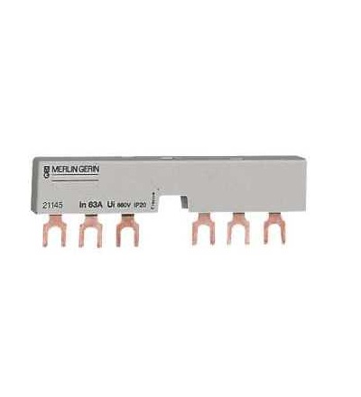 21145 Hřebenová lišta 63A pro 2xP25M, Schneider Electric