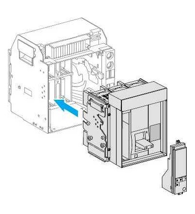 33355 Jistič Compact NS1250H, 1250A, 4p, výsuvný, bez jednotky spouští, Schneider Electric