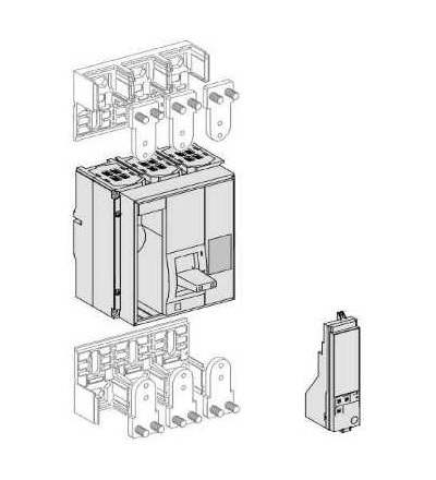 33265 Jistič Compact NS1600H, 4p, 1600A, pevný, bez jednotky spouští, Schneider Electric