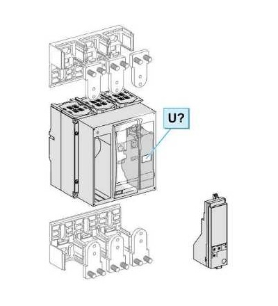 33295 Jistič Compact NS1000H, 1000A, 4p, pevný, bez jednotky spouští, Schneider Electric