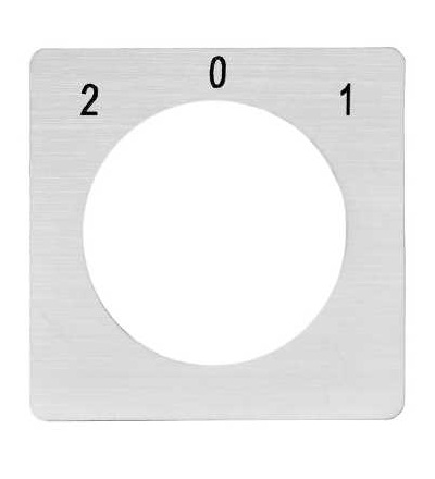 KZ18048 štítek pro vačkový spínač 2, 0, 1, 45x45mm, Schneider Electric