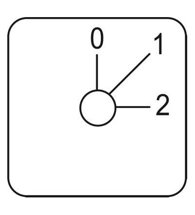 KZ18042L štítek pro vačkový spínač 0 až 2, 45x45mm, Schneider Electric
