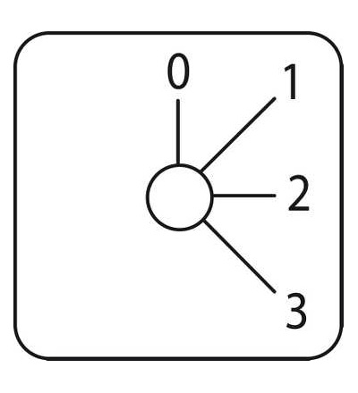 KZ18043L štítek pro vačkový spínač 0 až 3, 45x45mm, Schneider Electric