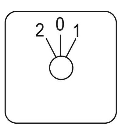 KZ18312L štítek pro vačkový spínač 2, 0, 1, 45x45mm, Schneider Electric