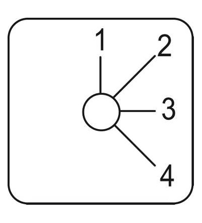 KZ18417L štítek pro vačkový spínač 1 až 4, 45x45mm, Schneider Electric