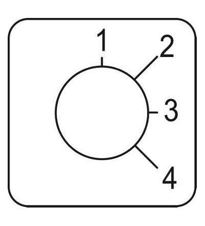 KZ18417 štítek pro vačkový spínač 1 až 4, 45x45mm, Schneider Electric