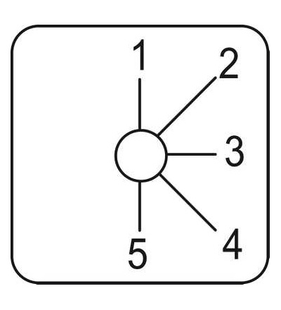 KZ18418L štítek pro vačkový spínač 1 až 5, 45x45mm, Schneider Electric