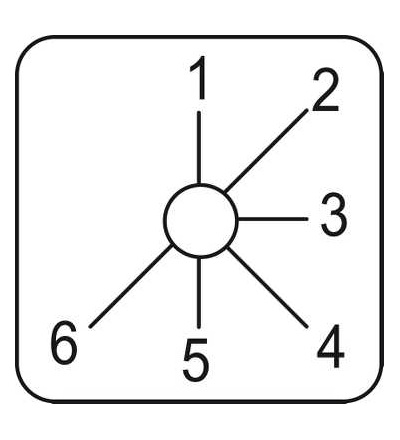 KZ18419L štítek pro vačkový spínač 1 až 6, 45x45mm, Schneider Electric