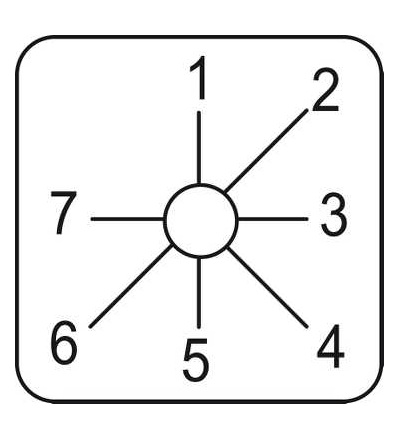 KZ18420L štítek pro vačkový spínač 1 až 7, 45x45mm, Schneider Electric