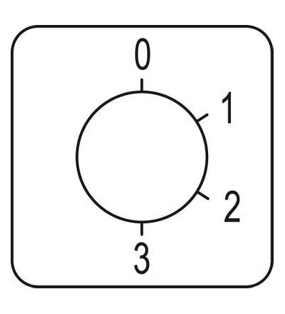 KZ18632 štítek pro vačkový spínač 0 až 3, 45x45mm, Schneider Electric