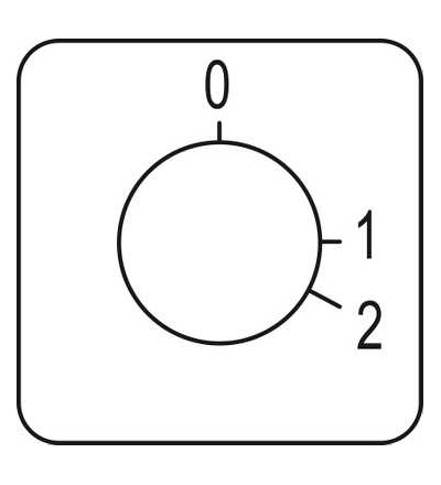 KZ18913 štítek pro vačkový spínač 0 až 2, 45x45mm, Schneider Electric