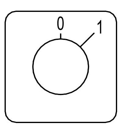 KZ18041 štítek pro vačkový spínač 0, 1, 45x45mm, Schneider Electric
