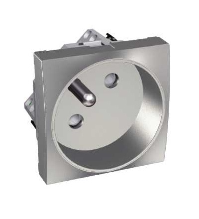 ALB46212 Zásuvka 2P+E otočná,clonky, aluminium, Schneider Electric