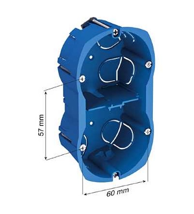 ALB71333 Multifix Plus-přístrojová krabice-dvojitý-bez krytu-67x40mm, Schneider Electric