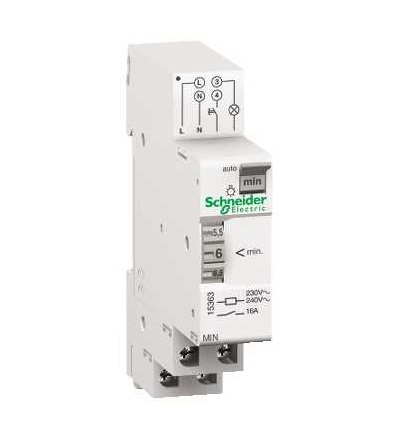 15363 Acti 9, schodišťový automat MIN, nastavitelný 1..7min, 1Z výstup, Schneider Electric