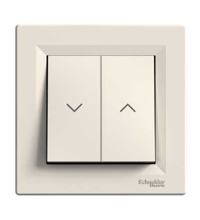 EPH1300123 Asfora, žaluziový ovládač, bezšroubový, krémová, Schneider Electric