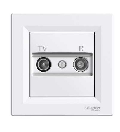 EPH3300221 Asfora, zásuvka TV-R, průběžná, 4 dB, bílá, Schneider Electric