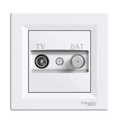 EPH3400121 Asfora, zásuvka TV-SAT, koncová, 1 dB, bílá, Schneider Electric