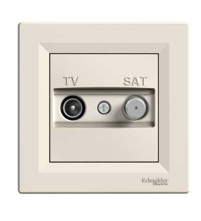 EPH3400223 Asfora, zásuvka TV-SAT, průběžná, 4 dB, krémová, Schneider Electric