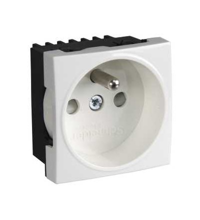 ETK21046EW Ultra 45x45 zásuvka 230V, 16A, 2P+E, bílá, Schneider Electric