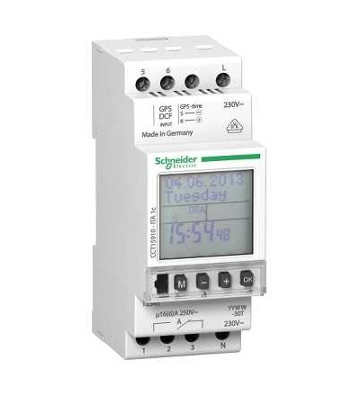 CCT15910 Acti 9, ITA, 1C yearly time switch, 24 hours+7 days+year, Schneider Electric