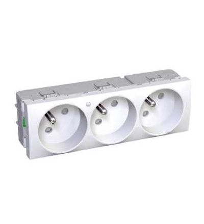 ALB45233 Altira, 3xzásuvka 45o 2p+E-clonky-orient.podsv., bílá, Schneider Electric