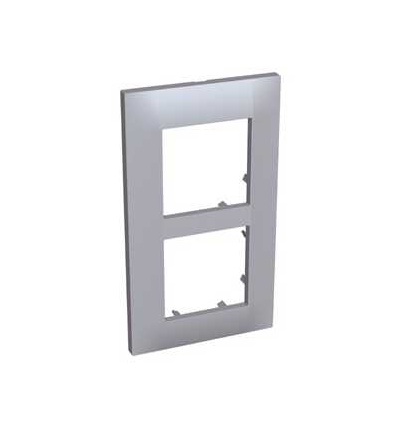ALB45733 Altira, krycí rámeček, dvojitý vert. -šedý, 57mm, Schneider Electric