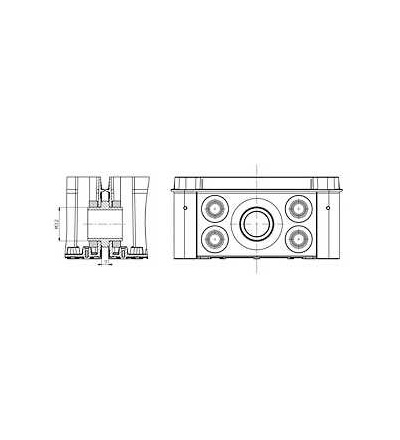 82502 Pratika přívodka, 16A, 3p, 20...25 V AC, IP44, Schneider Electric