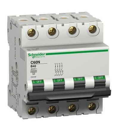 24102 Modulární jistič C60N, 4p, 10A, char. B, Schneider Electric