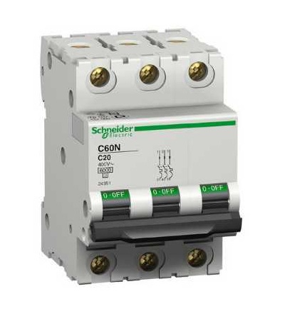 24350 Modulární jistič C60N, 3p, 16A, char. C, Schneider Electric