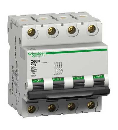24392 Modulární jistič C60N, 3p+N, 40A, char. C, Schneider Electric