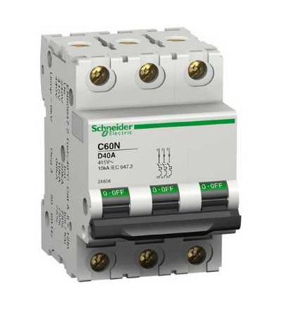 24595 Modulární jistič C60N, 3p, 1A, char. D, Schneider Electric