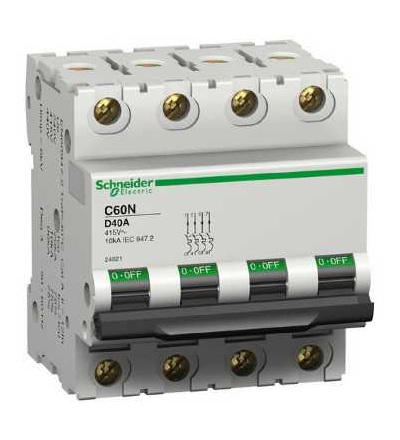 24691 Modulární jistič C60N, 4p, 32A, char. D, Schneider Electric