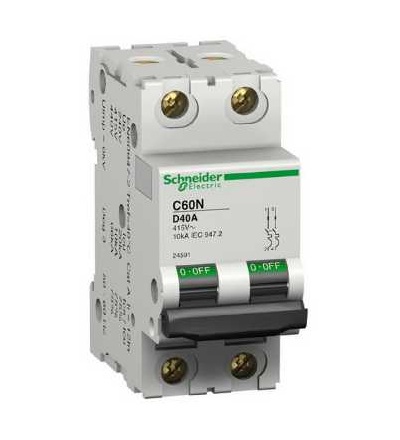 24657 Modulární jistič C60N, 2p, 6A, char. D, Schneider Electric