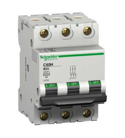 24743 Modulární jistič C60H, 3p, 32A, char. B, Schneider Electric