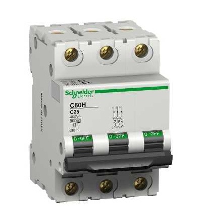 24998 Modulární jistič C60H, 3p, 6A, char. C, Schneider Electric