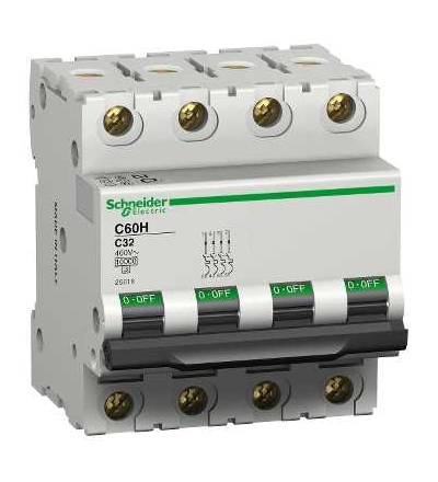 25008 Modulární jistič C60H, 4p, 2A, char. C, Schneider Electric