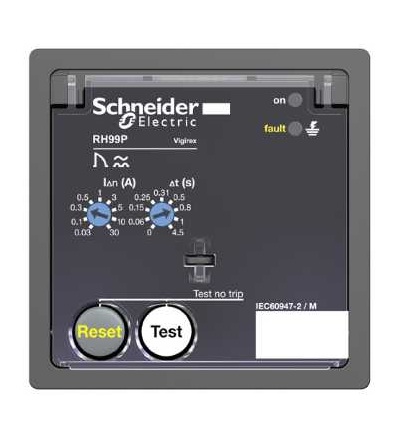 56293 Ochr. relé na rez. proud RH99p s automatickým resetem-0,03..30A-0..4,5 s-240 V, Schneider Electric