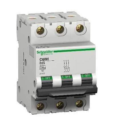 25135 Modulární jistič C60H, 3p, 40A, char. D, Schneider Electric