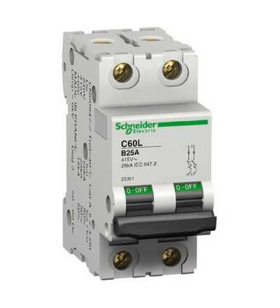 25360 Modulární jistič C60L, 2p, 20A, char. B, Schneider Electric