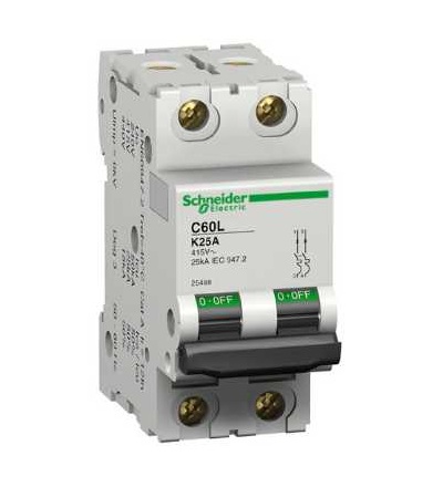 25478 Modulární jistič C60L, 2p, 1A, char. K, Schneider Electric