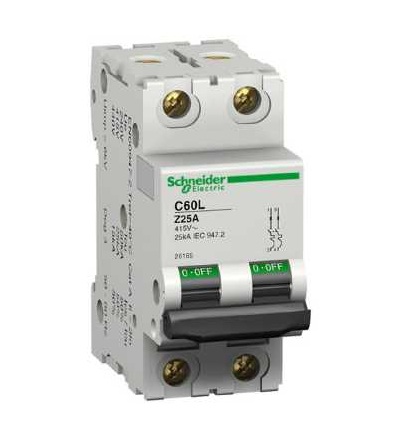 26166 Modulární jistič C60L, 2p, 32A, char. Z, Schneider Electric
