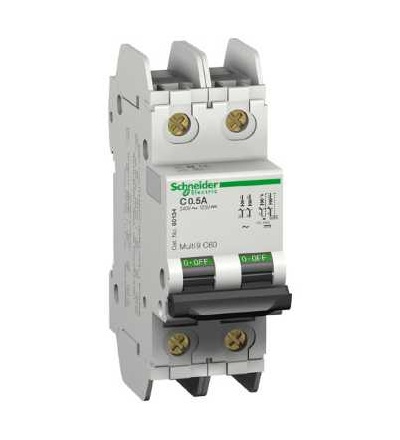 60138 Modulární jistič C60N, 2p, 3A, char. C, Schneider Electric