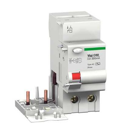 26614 Chráničová spoušť Vigi C60, 2p, 63A, 220..415V, 500mA, Schneider Electric